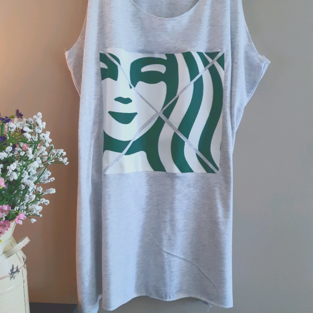 Custom Printed, Starbucks Inspired Tank